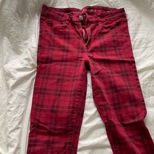 American Eagle red jeans